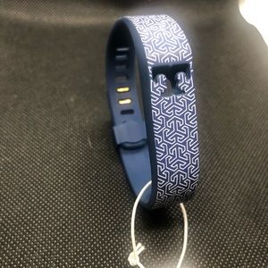 Tory Burch blue silicone Fitbit bracelet